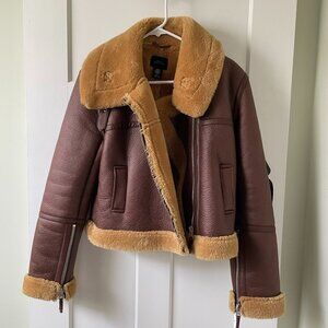 Urban Outfitters Shearling Faux Leather Jacket